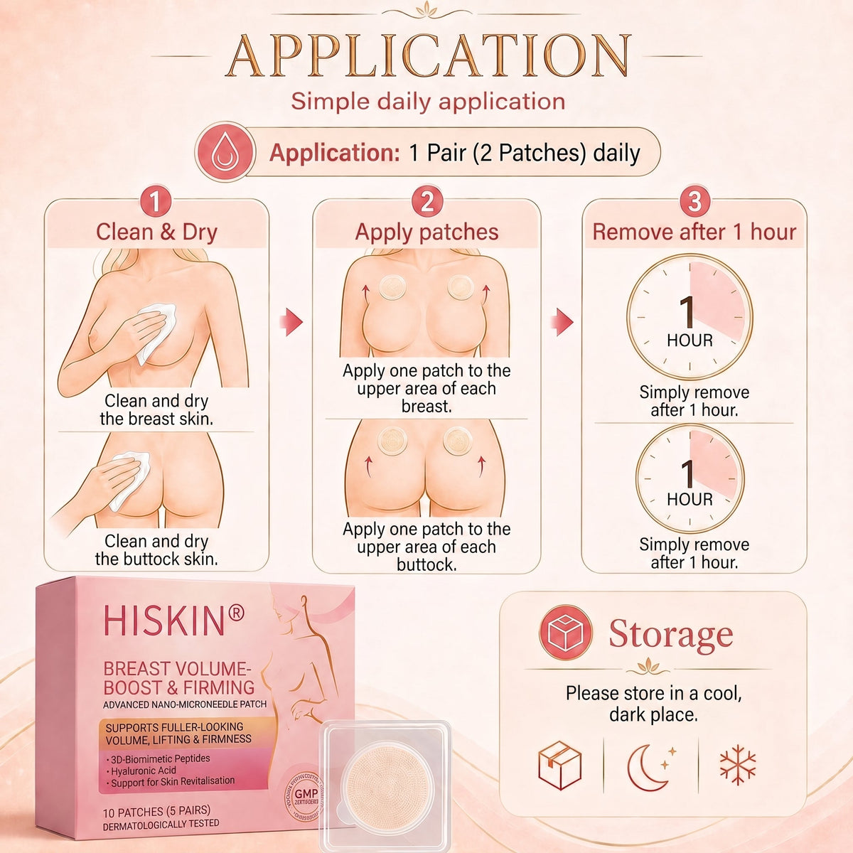 👩‍⚕️ Breast Firming & Fuller-Looking Curves HISKIN® — Advanced Nano-Microneedle Patch for Targeted Care